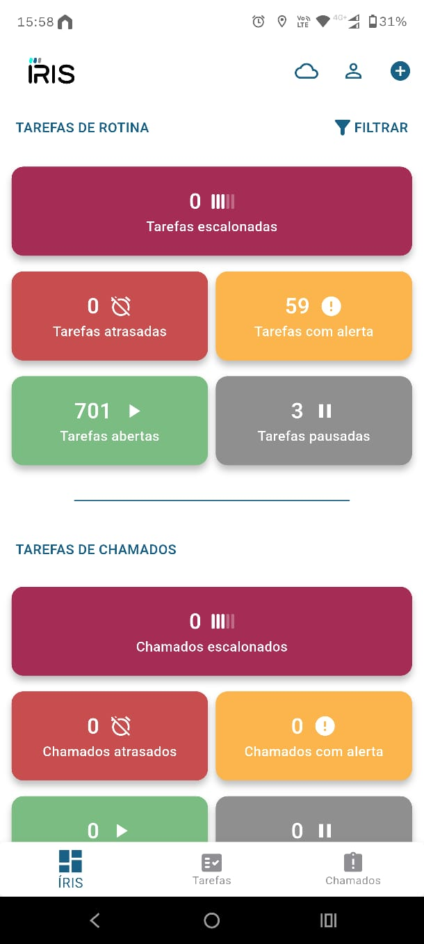 Tela do aplicativo GPS Vista